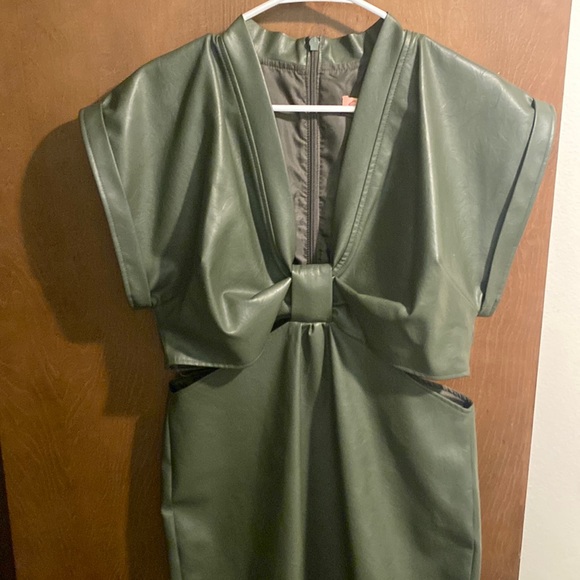 NWT Vegan Leather Dress with Cutouts - Picture 5 of 9